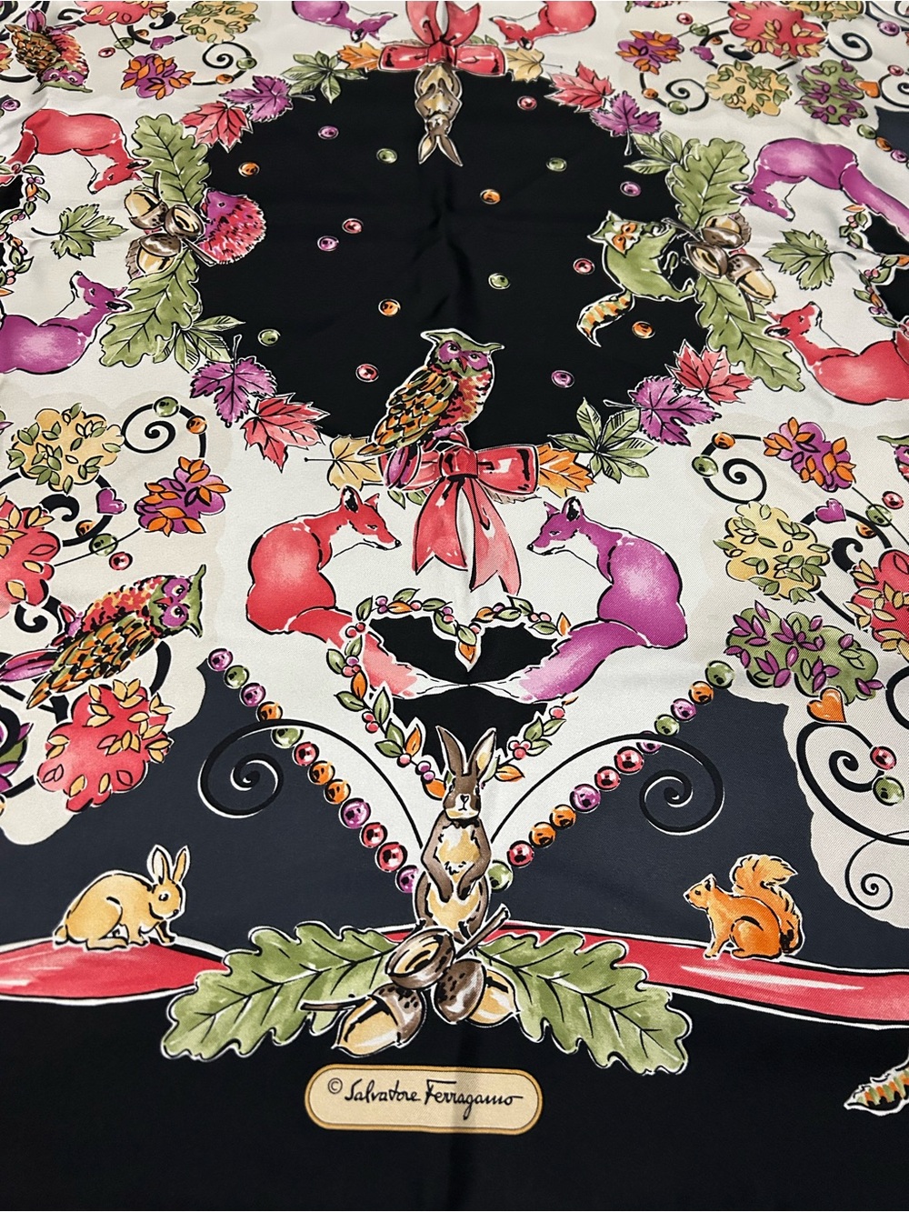 Salvatore Ferragamo Large Silk Scarf - Picture 2 of 3